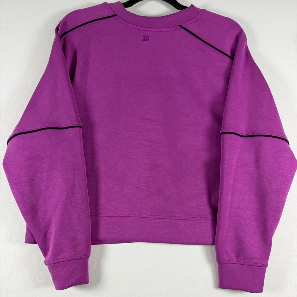 Women's Airy Sleek Crewneck Sweatshirt - All in Motion™ Dark Violet M - Picture 8 of 10